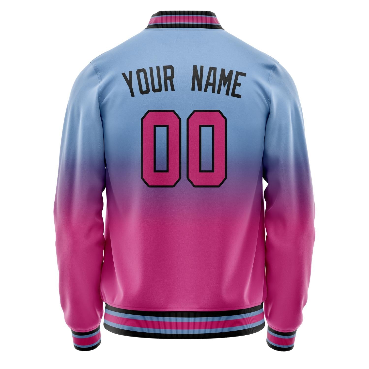 Custom Light-Blue Pink Gradient Varsity Letterman Jacket JA02240617JC241