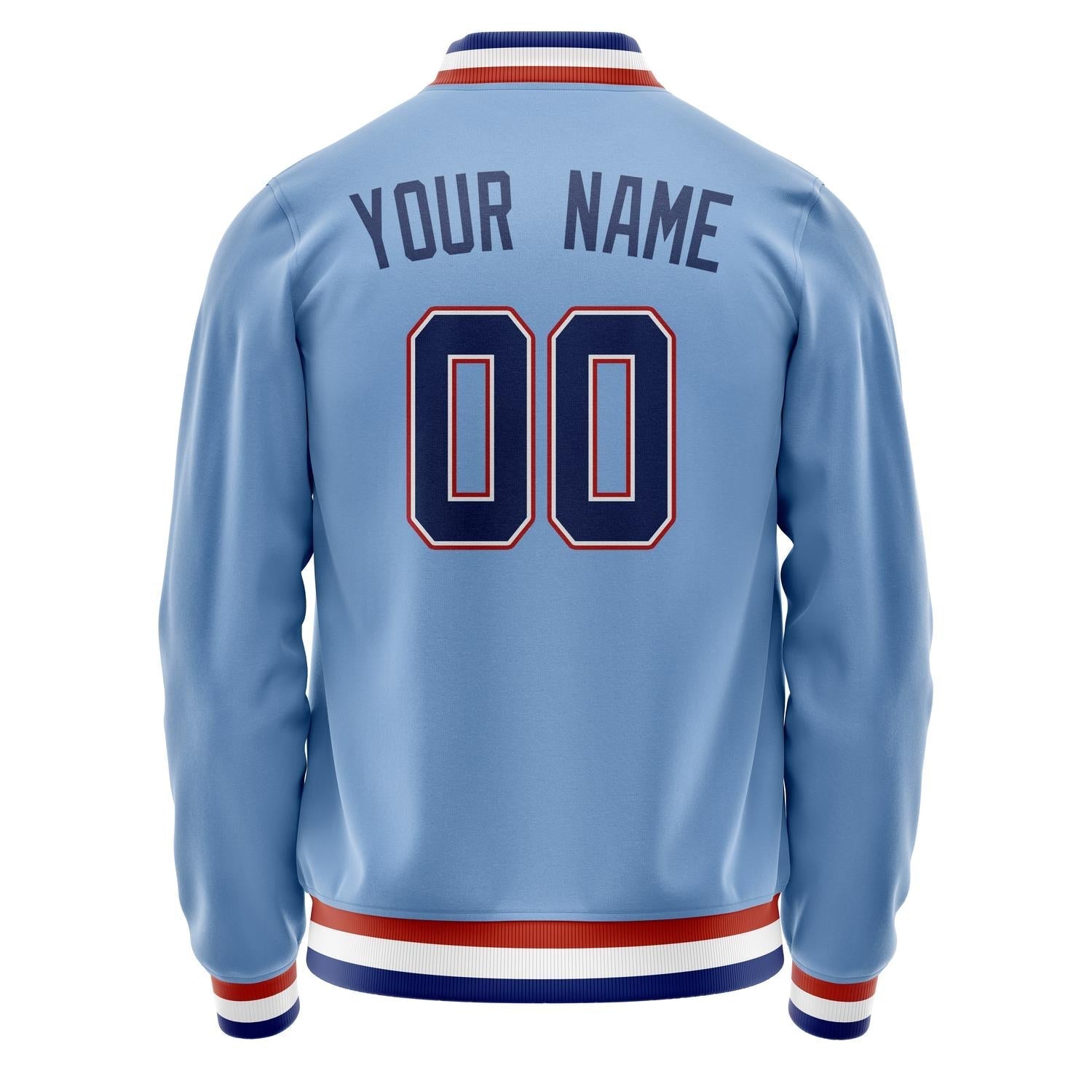 Custom Light-Blue Royal Solid Color Varsity Letterman Jacket JA02240617JC248