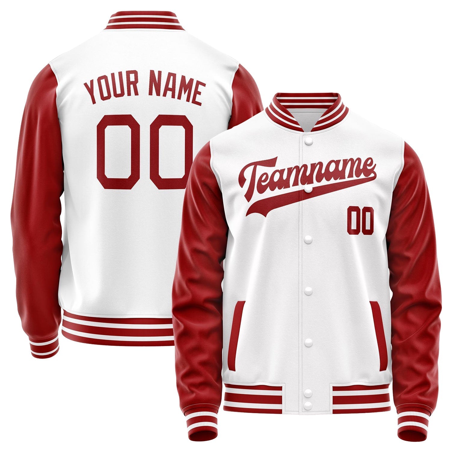 Custom White Texas-Orange Solid Color Varsity Letterman Jacket JA02240617LH470