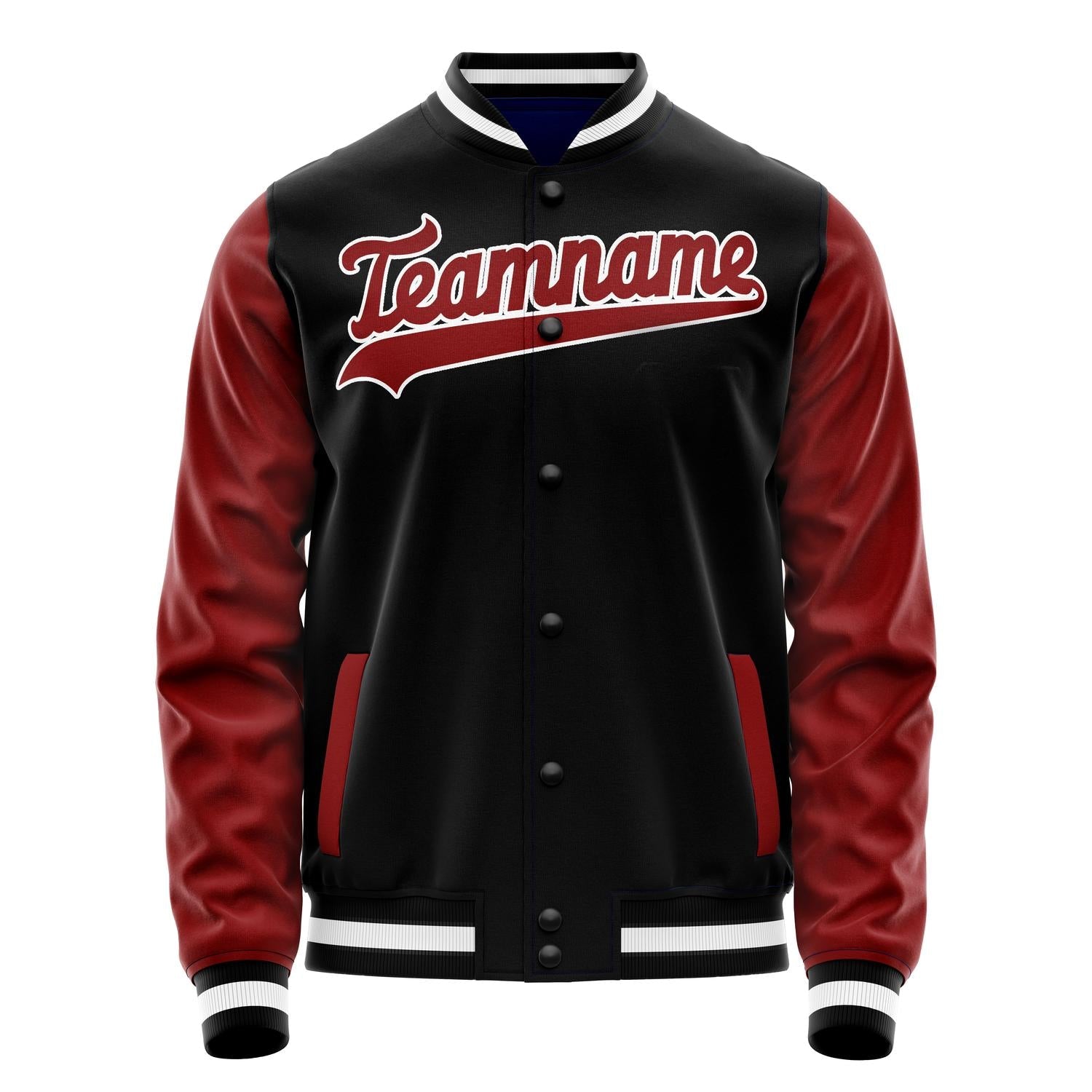 Custom Black Texas-Orange Solid Color Varsity Letterman Jacket JA02240617XF012
