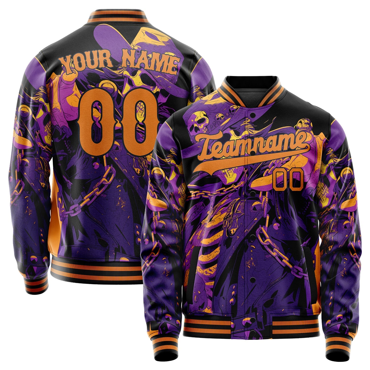 Custom Purple Skull Jacket